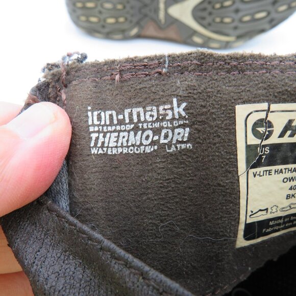 Hi-Tec Ankle Boots Womens Size 7 Brown Leather V-Lite Hatha Quick Zip Waterproof - Picture 8 of 9